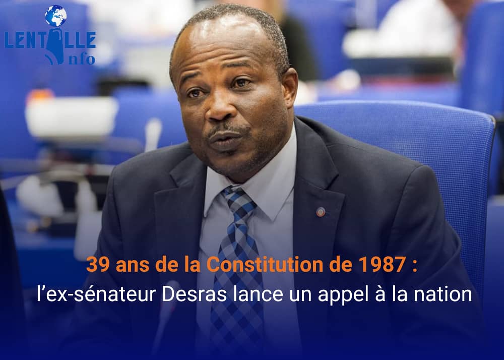 39 ans de la constitution de 1987: l&rsquo;ex sénateur Desras lance un appel à la Nation