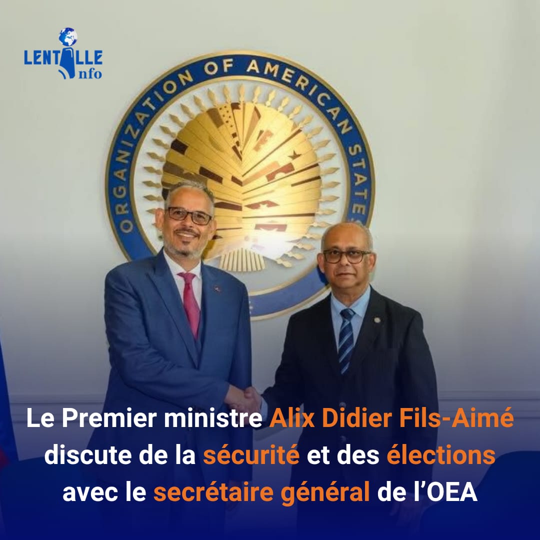Le Premier ministre Alix Didier Fils-Aimé discute de la sécurité et des élections avec le secrétaire général de l’OEA