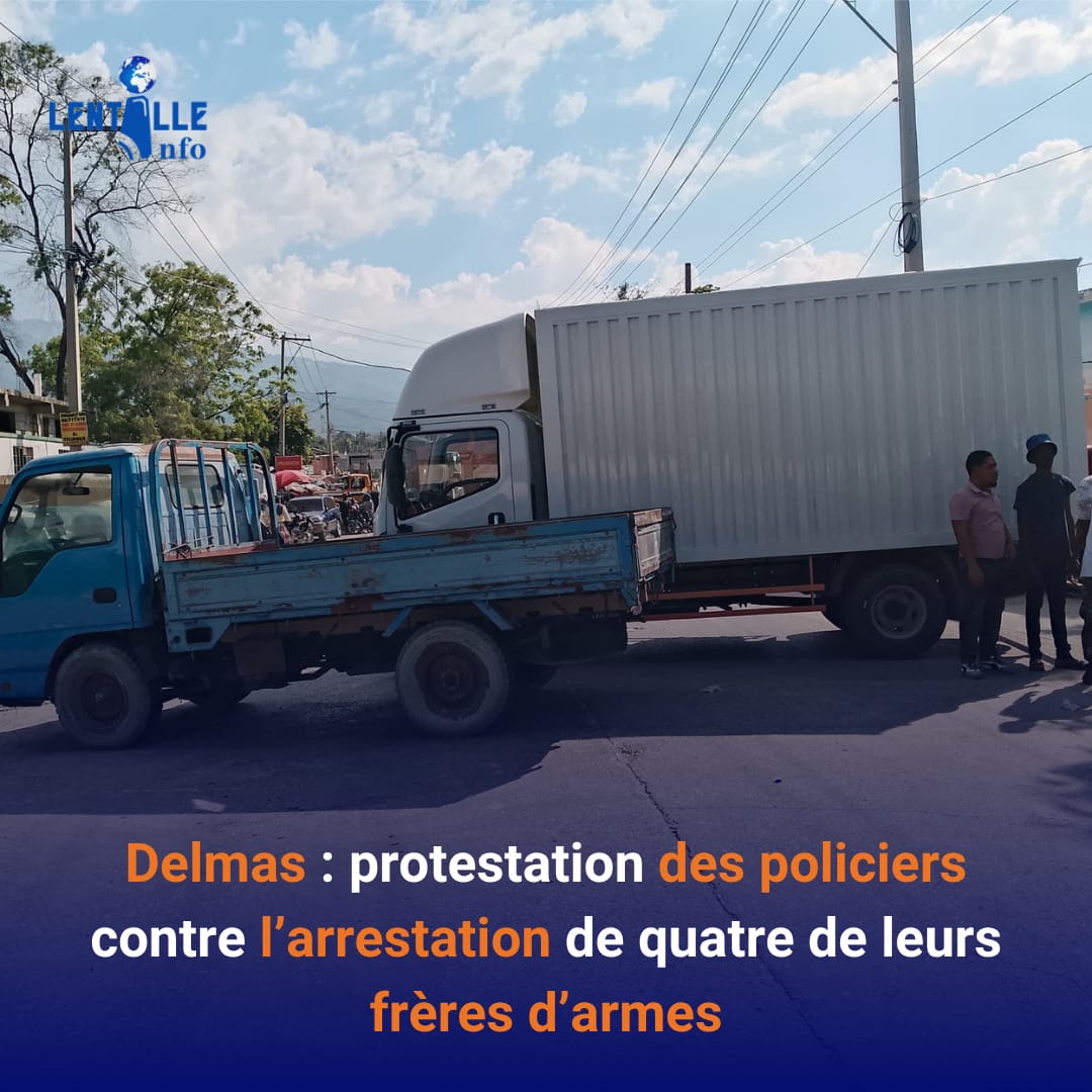 Delmas : protestation des policiers contre l’arrestation de quatre de leurs frères d’armes