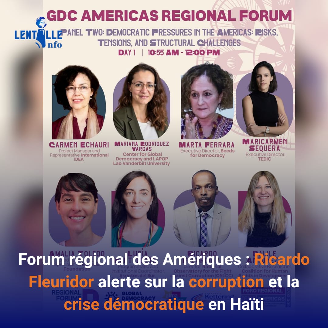 Forum régional des Amériques : Ricardo Fleuridor alerte sur la corruption et la crise démocratique en Haïti