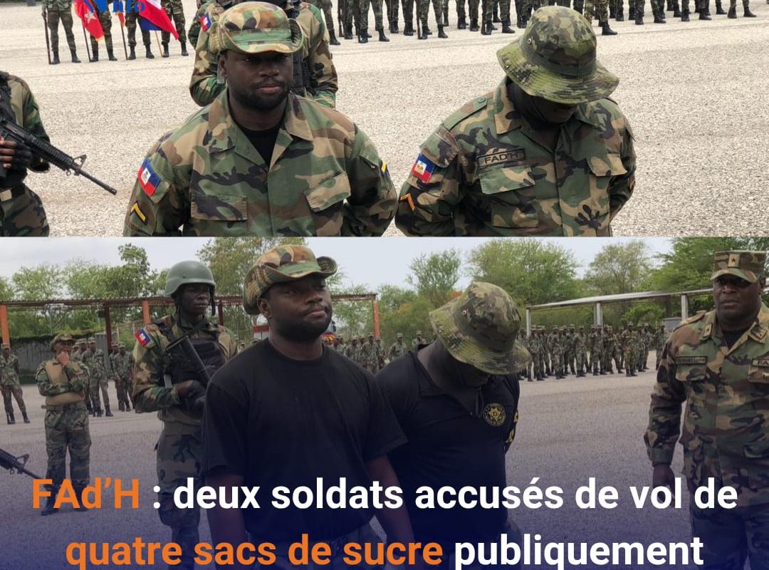FAd’H : deux soldats accusés de vol de quatre sacs de sucre publiquement dégradés puis révoqués