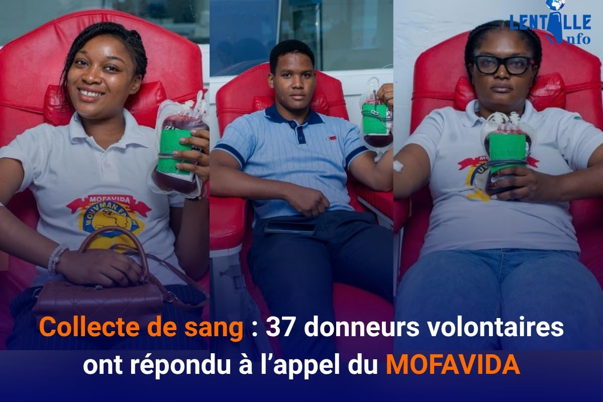 Collecte de sang : 37 donneurs volontaires ont répondu à l’appel du MOFAVIDA